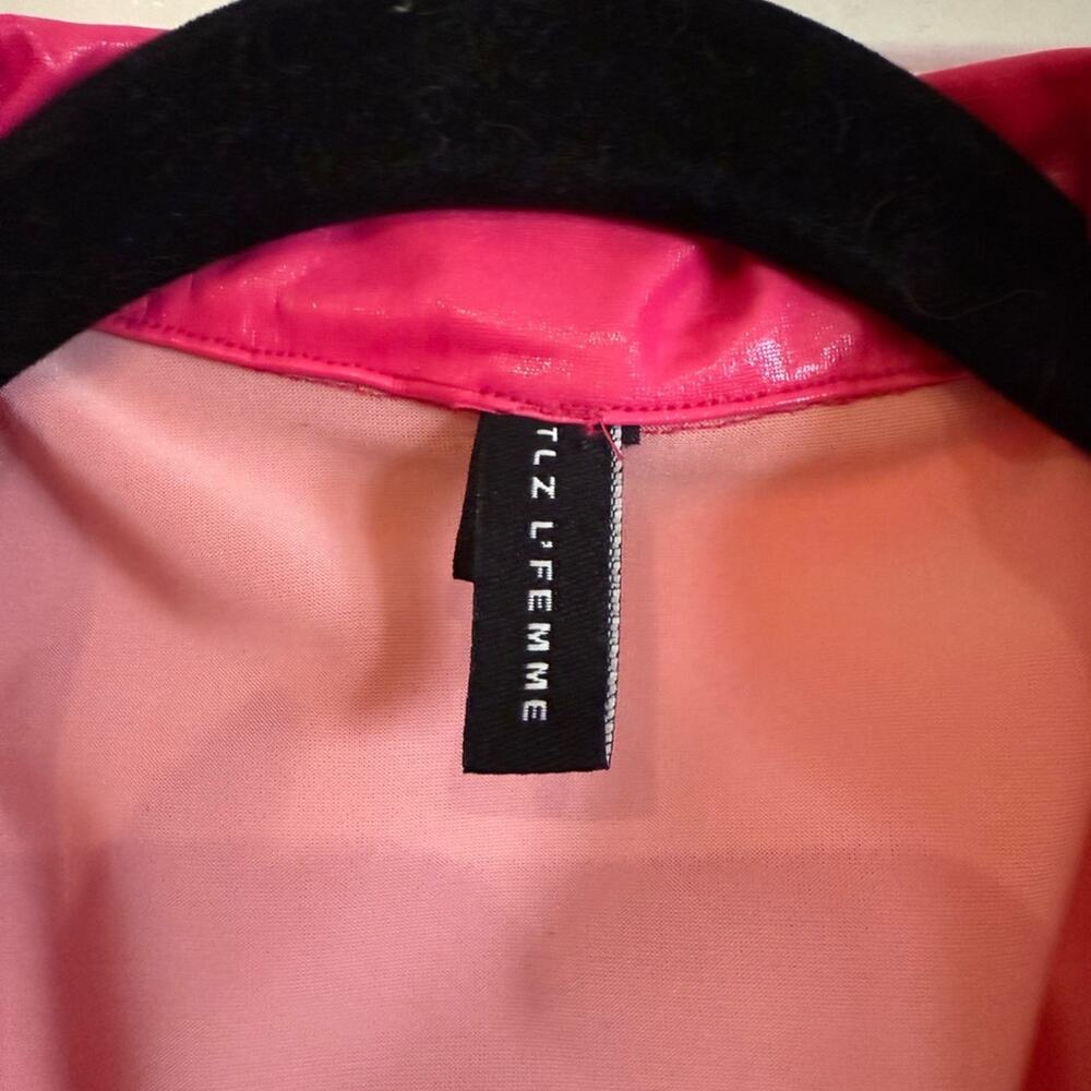 TLZ L’Femme Hot Pink Barbie Vinyl Blazer - Picture 4 of 7